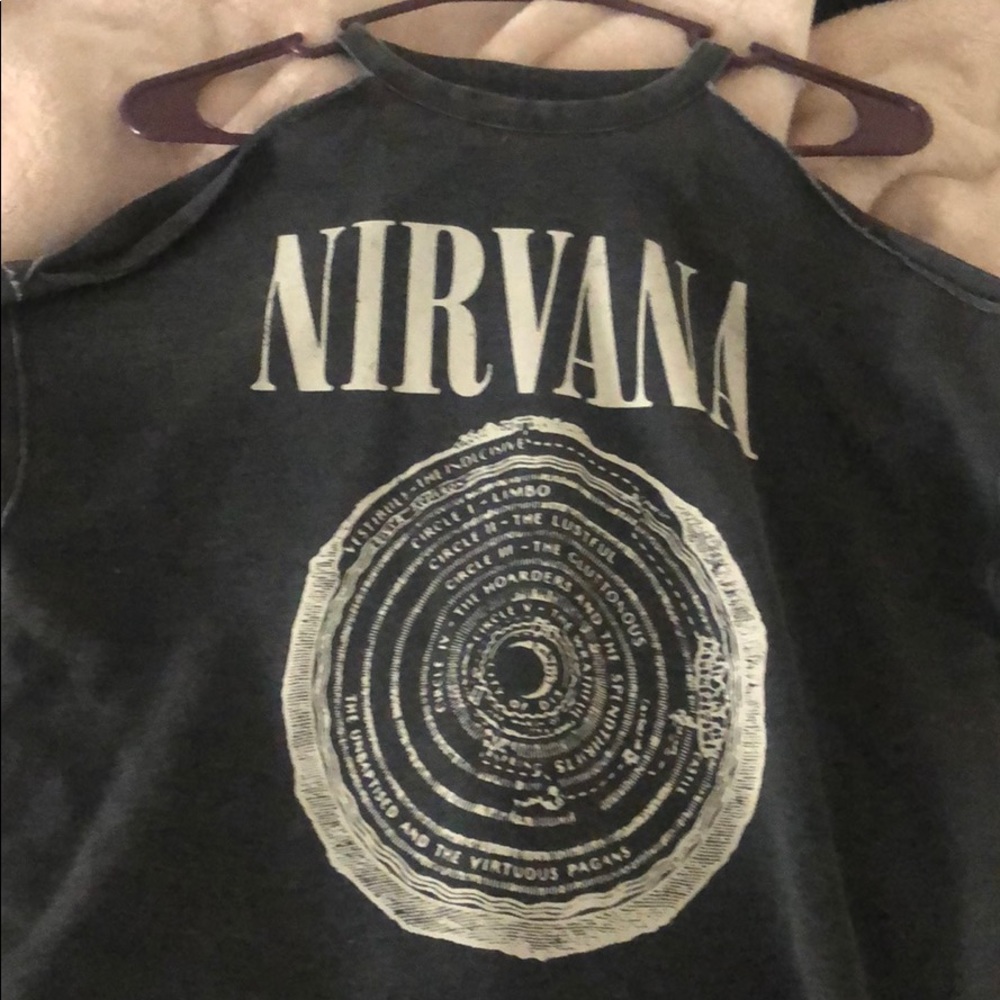 Nirvana sweater with cut out shoulders